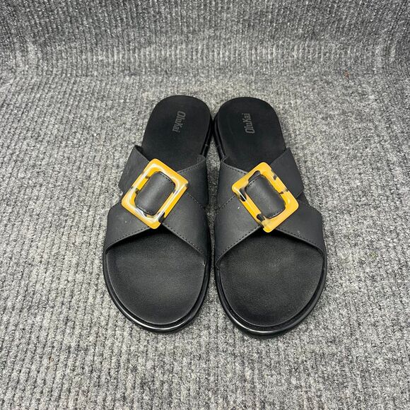 Olukai La’i Slide Black Water Resistant Slip On Sandals Comfort‎ Women’s Size 11